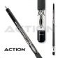 Preview: Pool Queue 2-tlg. Action Black & White 01 / Klebleder 13 mm / L:148 cm