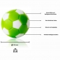 Preview: Ball for foosball table green/white d 35 mm 24 g