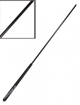 Pool Cue 1-Piece Glasfiber black, 12,0 mm push on tip, L:140 cm