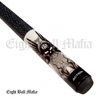 Pool Queue 2-tlg. Action Eight Ball Mafia / Klebleder 12.5 mm / L:133 cm