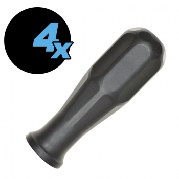Griff Kunststoff schwarz für eine 16 mm Spielerstange, 4 Stück