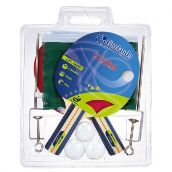 Tischtennis Schläger Storm Plus Set & Netz mit Halterung
