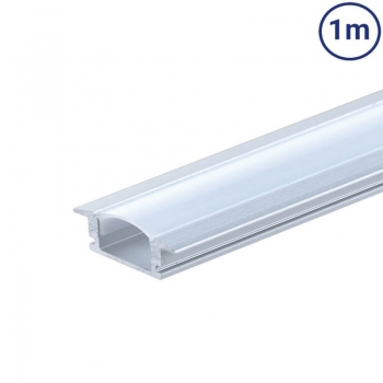 LED Profil Einbau eloxiert 1m SET