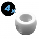 Collar white for goalie rod with fixing hole